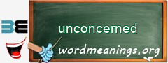 WordMeaning blackboard for unconcerned